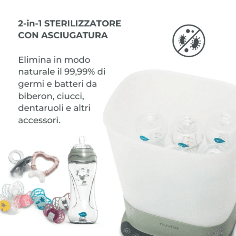 Sterilizzatore con asciugatura 2 in 1 SteriDry Nuvita in Sterilizzatori La Casa Del Bebè - Napoli, commercioVirtuoso.it