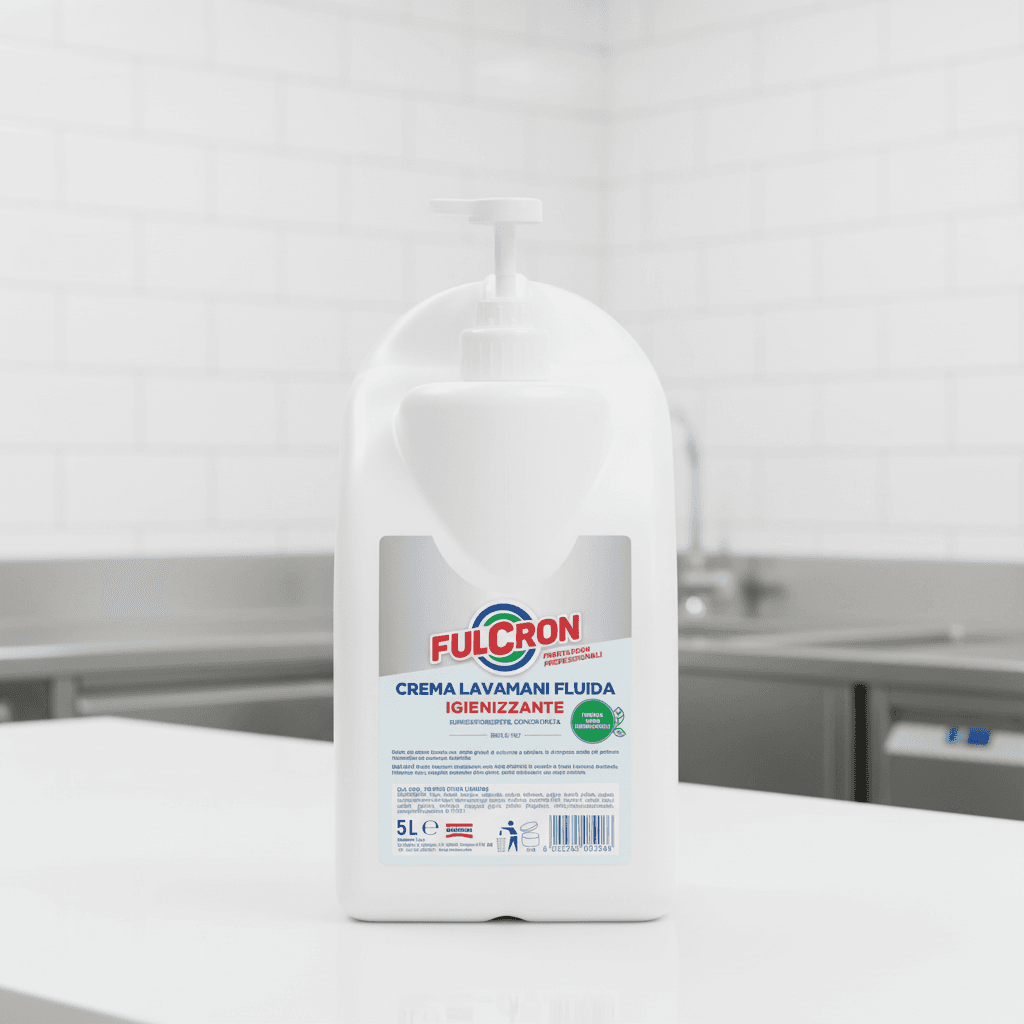 Pasta lavamani sgrassante professionale "Fulcron crema lavamani" fluida ed igienizzante 5 lt in Detergenti multiuso La Zappa - Altamura, commercioVirtuoso.it