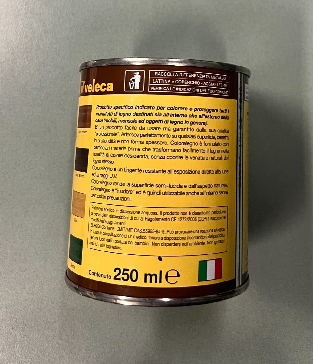 VELECA - COLORALEGNO IMPREGNANTE/TINTE PER LEGNO CILIEGIO 250 ML in Vernice Stockdoc - Terni, commercioVirtuoso.it