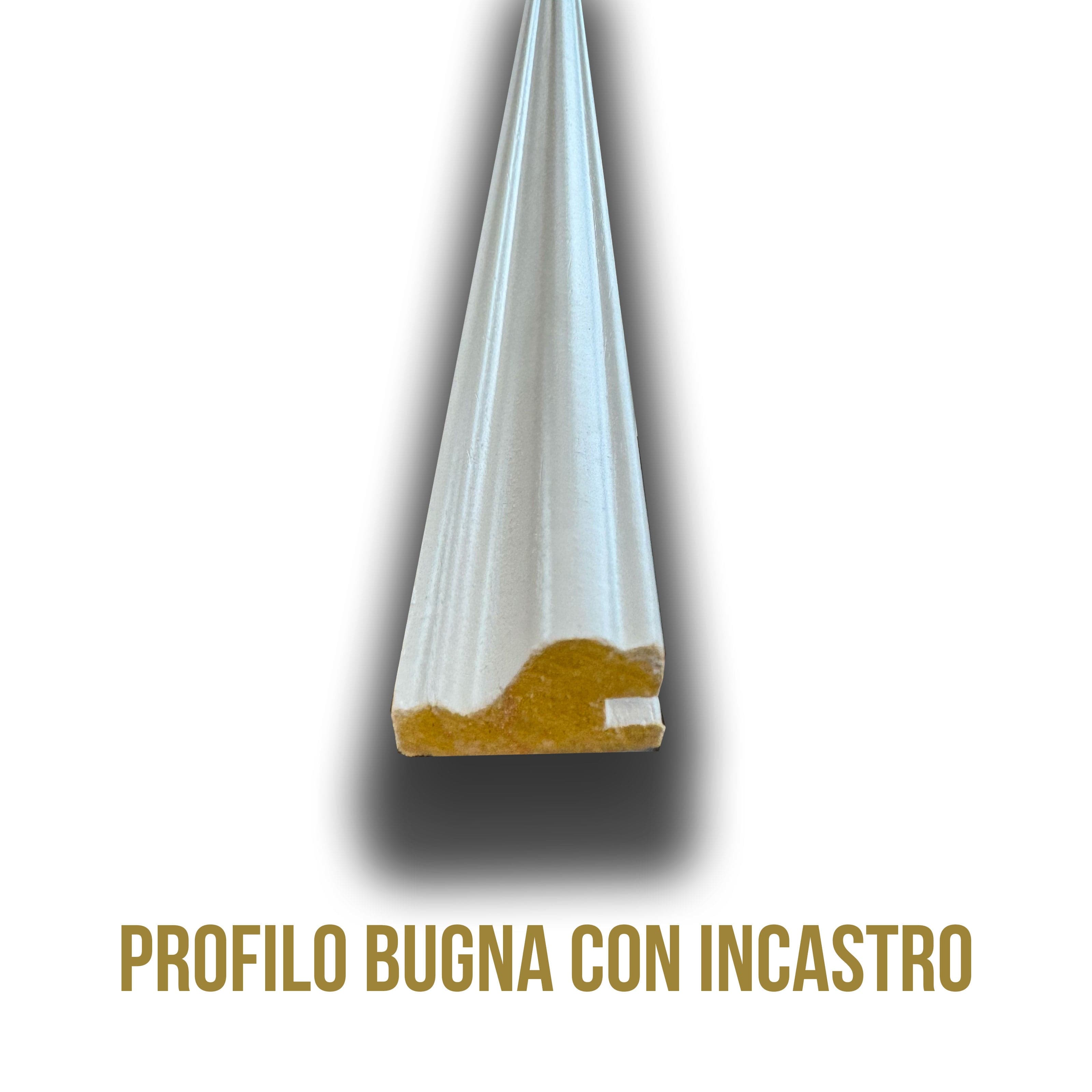 1 bugna completa per Boiserie in legno MASSICCIO laccata con pannello in Faesite lacc. 60x60cm (sp.3mm) - Eternal Parquet