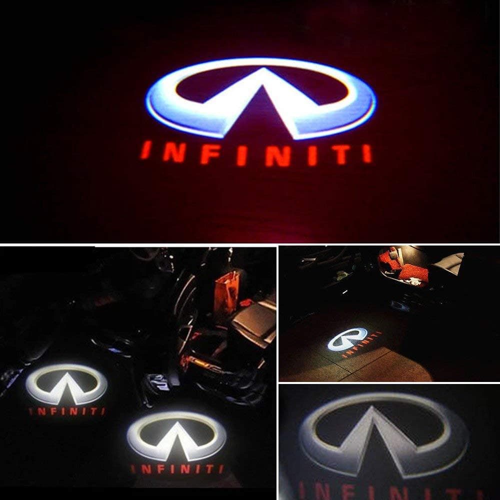 Logo Led Proiettore Sottoporta INFINITI 12V 5W Adesivo Cortesia Luci Universale Auto in Luci abitacolo Solgeny - Besate, commercioVirtuoso.it
