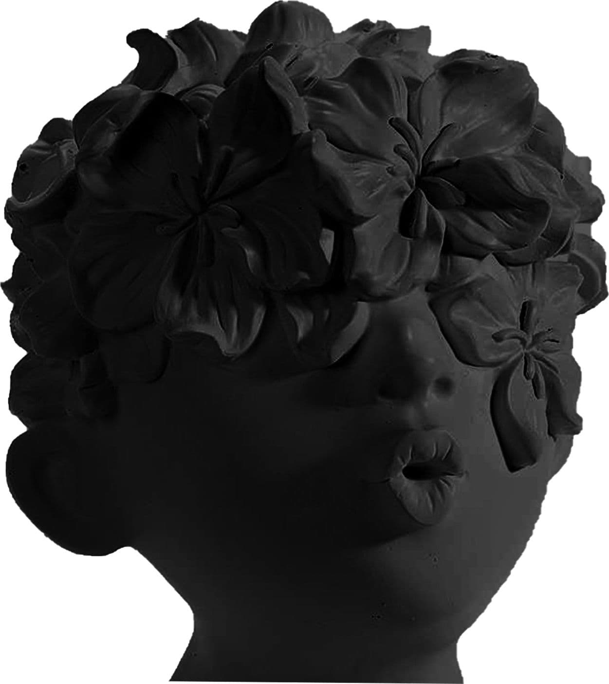Statua decorativa Putto porta vaso da interno ed esterno in poliresina h 21 cm - 5