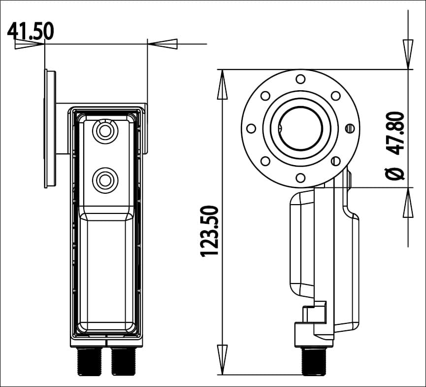LNB Twin Flange PRO INVERTO per parabole primo fuoco e Offset in LNB DFP Elettronica Store - Scafati, commercioVirtuoso.it