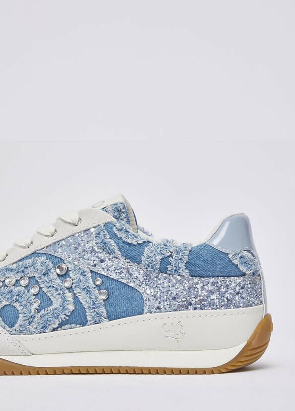 Liujo Donna Sneakers in denim con pietre gioiello in Sneaker casual Cantali Calzature - Randazzo, commercioVirtuoso.it