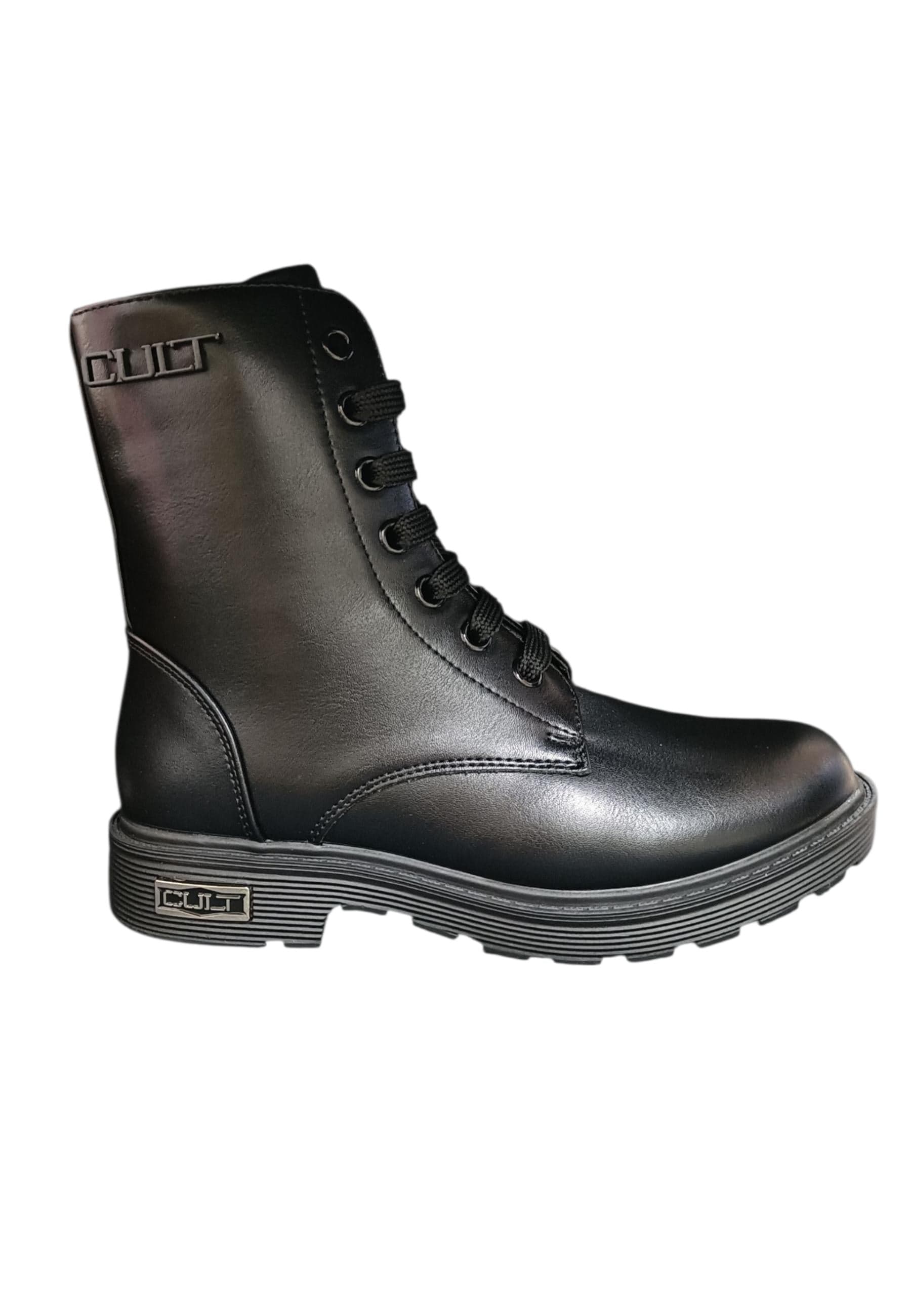 Scarpe anfibio Bambini e ragazzi cult MARTIN nero laccio e zip laterale - 6
