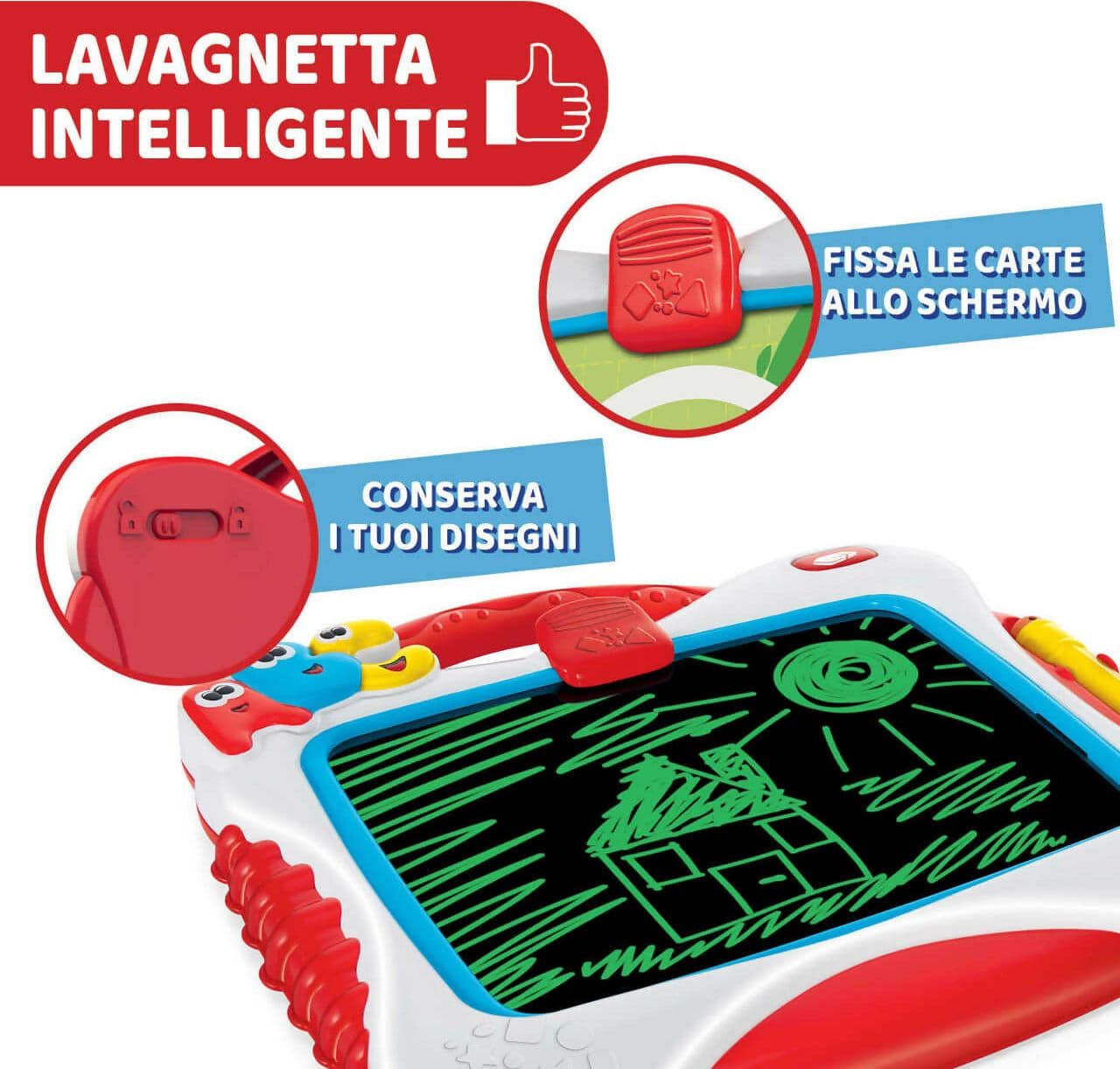 CHICCO Lavagna Leggi & Scrivi - Lavagna Cancellabile Bambini con Schermo LCD e Set di Carte, Esercizi di Pre-Scrittura e Disegno Libero, Ispirato al Metodo Montessori, Percorso educativo pregrafismo - Giochi Educativi in Giochi musicali Sanitaria Gioia del Bimbo - Villa San Giovanni, commercioVirtuoso.it