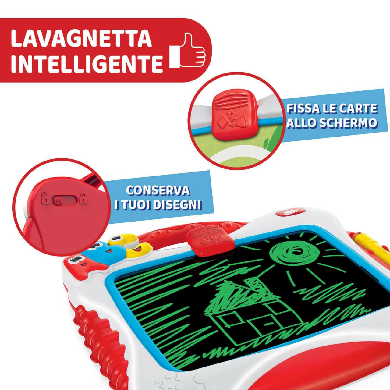 CHICCO Lavagna Leggi & Scrivi - Lavagna Cancellabile Bambini con Schermo LCD e Set di Carte, Esercizi di Pre-Scrittura e Disegno Libero, Ispirato al Metodo Montessori, Percorso educativo pregrafismo - Giochi Educativi in Giochi musicali Sanitaria Gioia del Bimbo - Villa San Giovanni, commercioVirtuoso.it