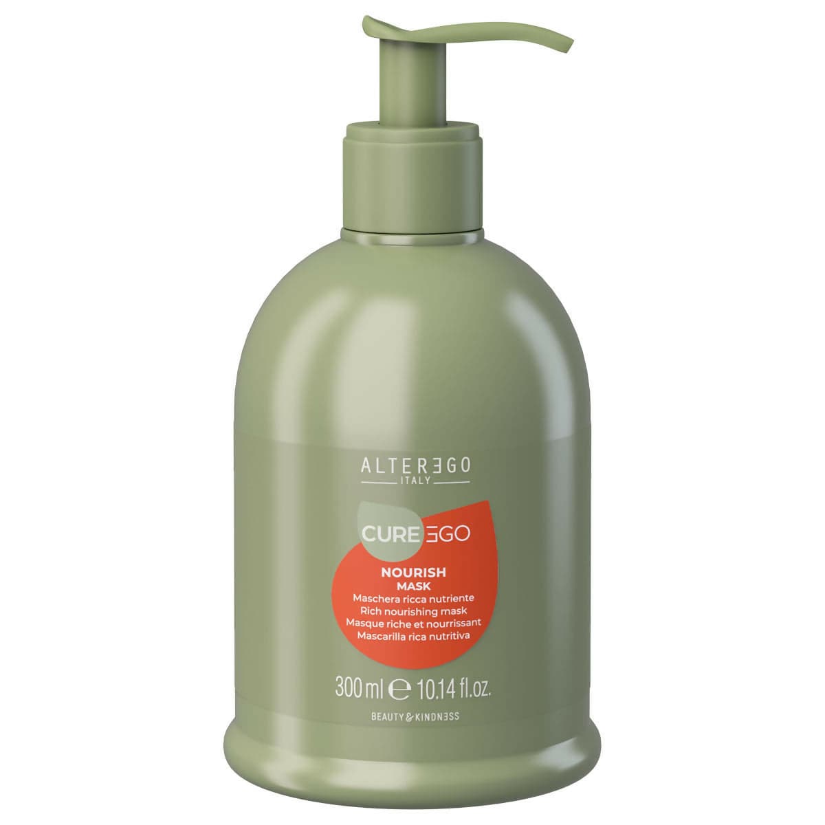 Alterego Curego Nourish Mask 300 ml Trattamento Condizionante Intensivo Per Capelli Danneggiati , Sfibrati E Privi Di Corpo.