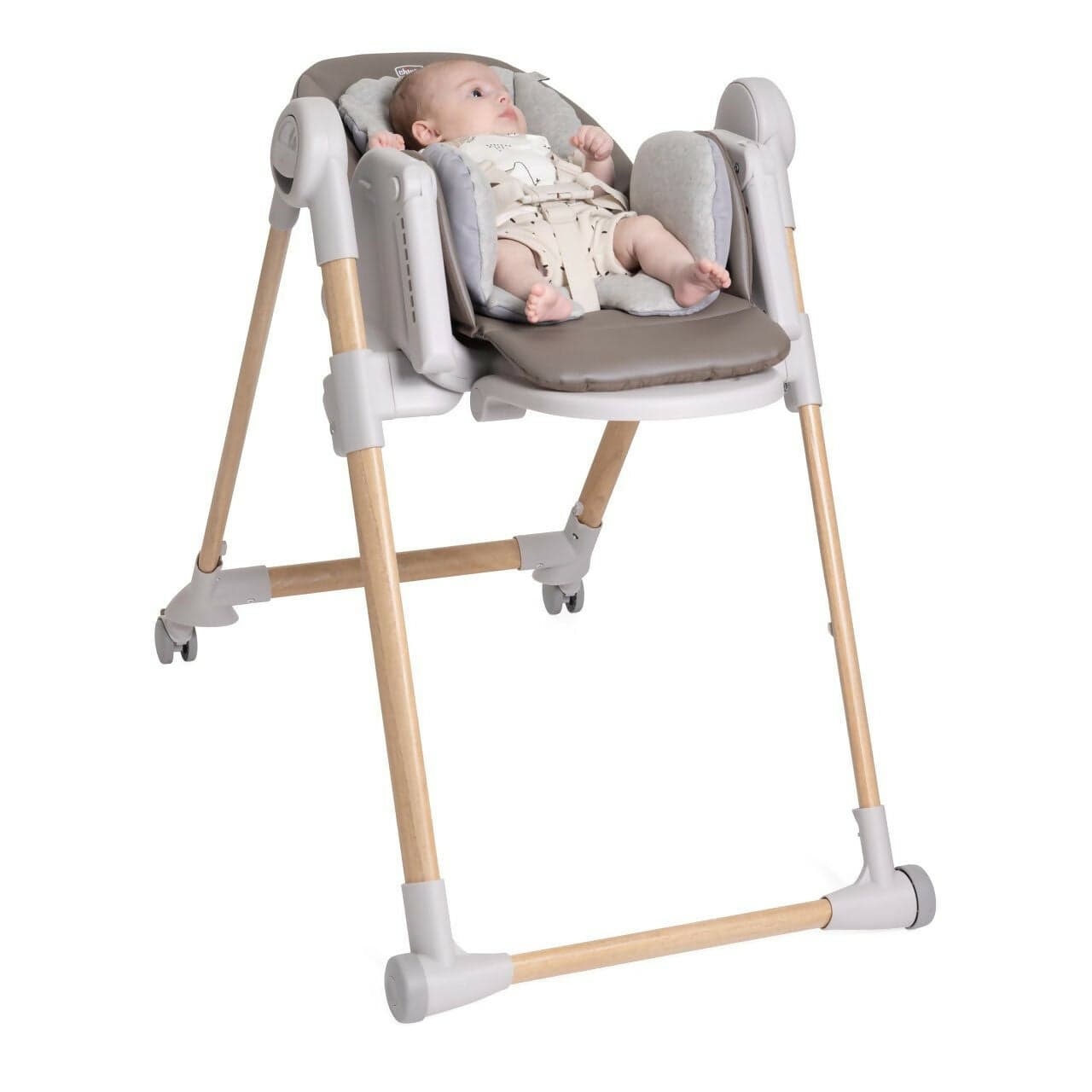 CHICCO Polly Armonia Seggiolone Evolutivo Pappa per Bambini da 0 Mesi a 40 kg, Seggiolone Reclinabile a Sdraietta con Altezza e Poggiapiedi Regolabili, 4 Ruote, Chiusura Compatta, grigio scuro, colore SCANDINAVIAN in Seggioloni Sanitaria Gioia del Bimbo - Villa San Giovanni, commercioVirtuoso.it