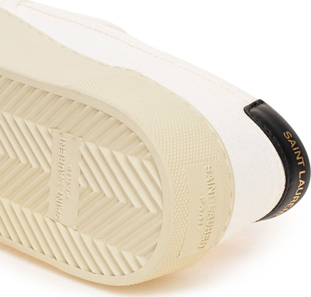 Saint Laurent Slip on in Canvas Bianco da donna in Sneaker casual Drestige - Casamassima, commercioVirtuoso.it