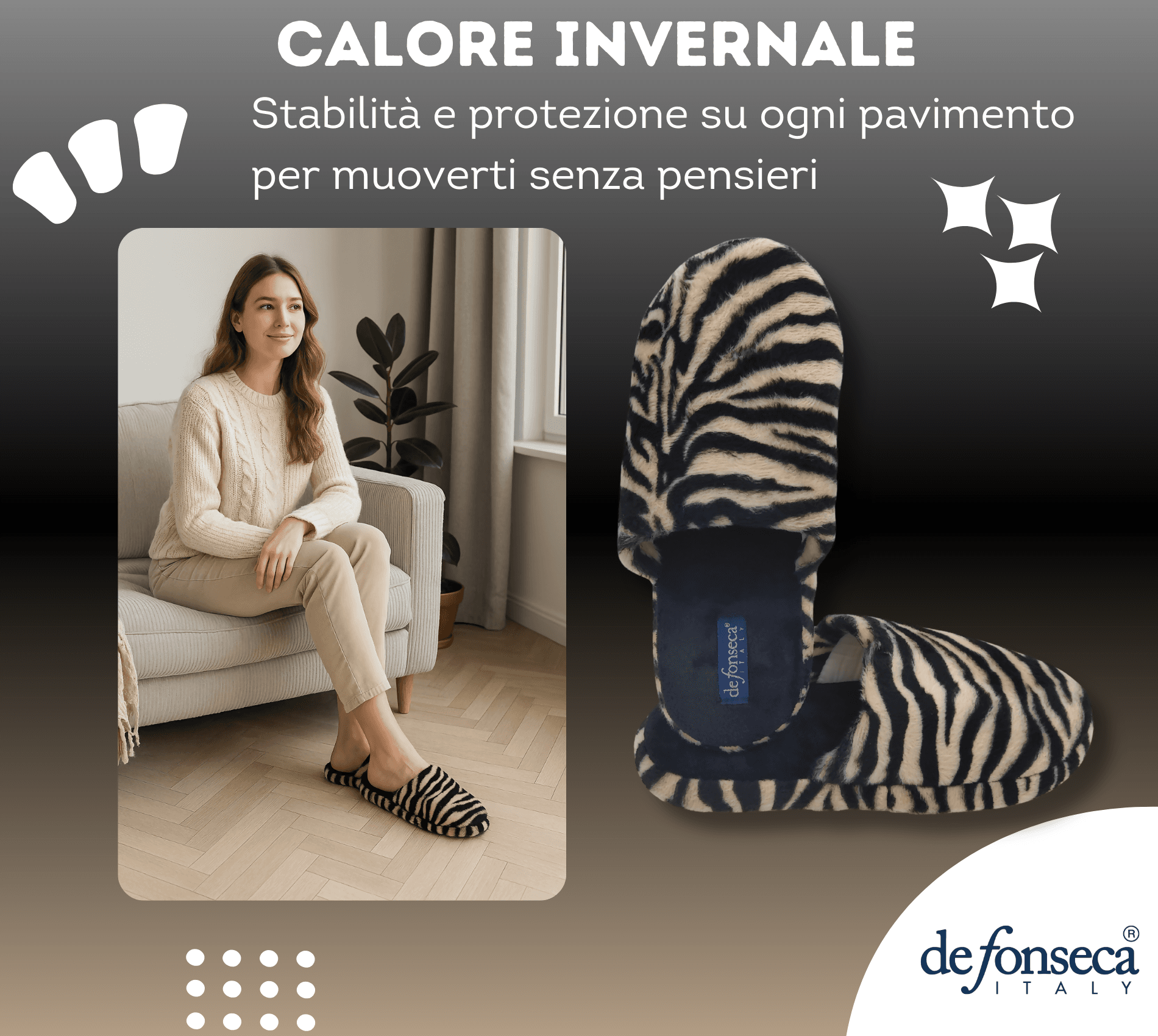 de fonseca Ciabatte Donna Invernali da Casa, Pantofole Calde e Pelose, Pantofola Animalier Leopardata in Ciabatte moda Primo Calzature - Venezia, commercioVirtuoso.it