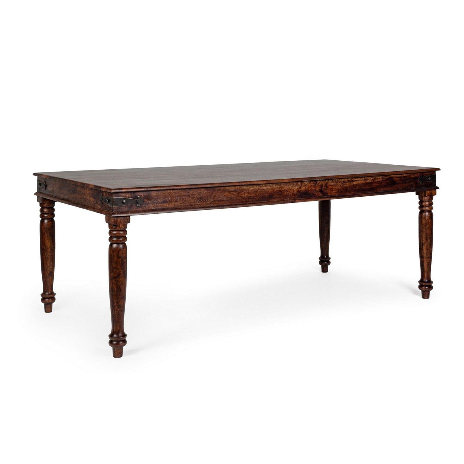 Tavolo Jaipur rettangolare, con gambe, piano in legno massiccio, stile fusion - 13
