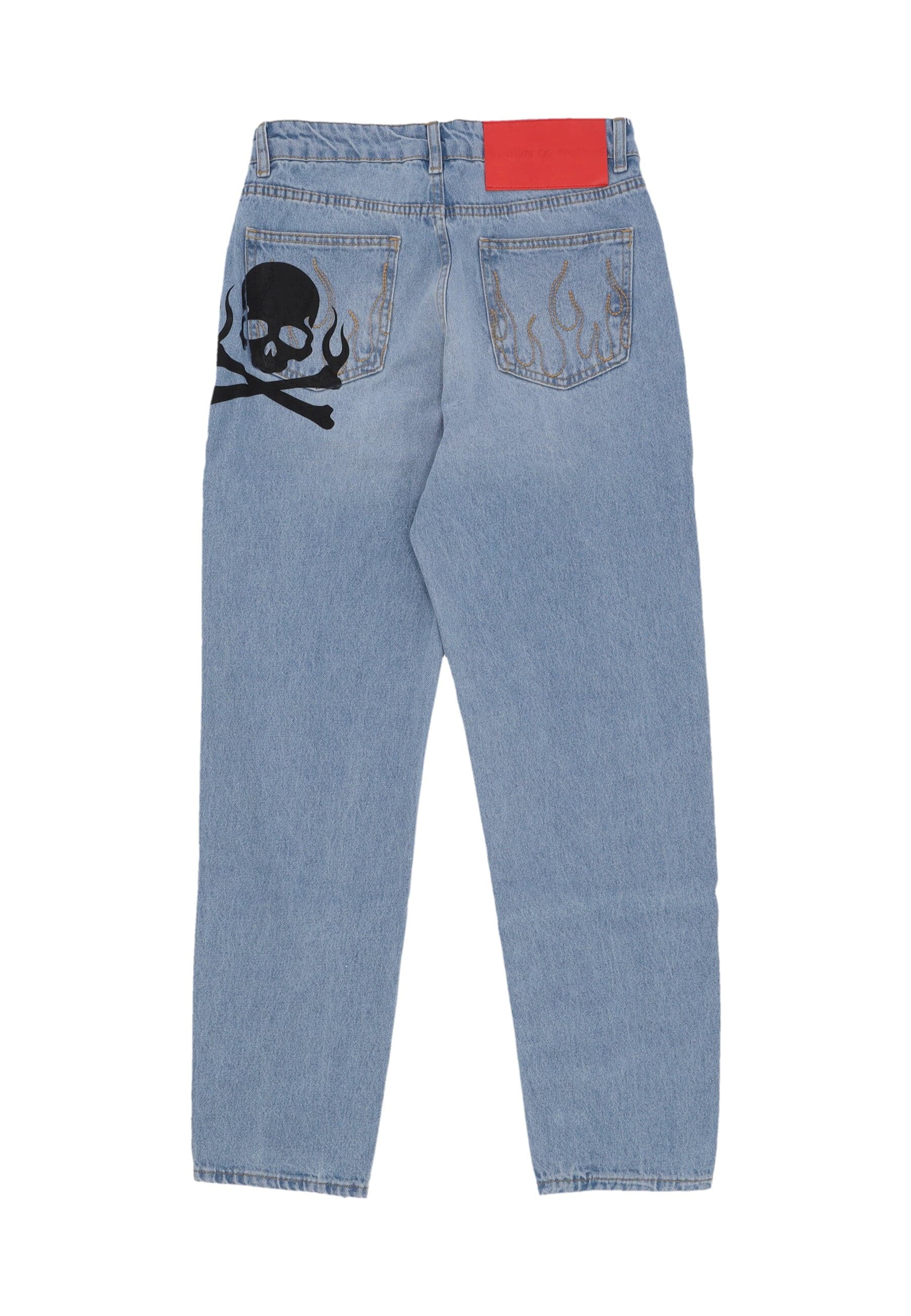 VISION OF SUPER Jeans Uomo Skull Print Denim Blue da uomo in Jeans Drestige - Casamassima, commercioVirtuoso.it