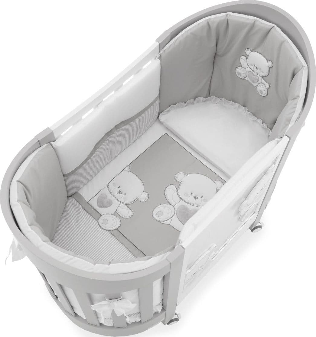 Set Lenzuola Lettino Ovale Italbaby Jolie Ovale 3Pz in Lenzuola da lettino con sbarre La Casa Del Bebè - Napoli, commercioVirtuoso.it