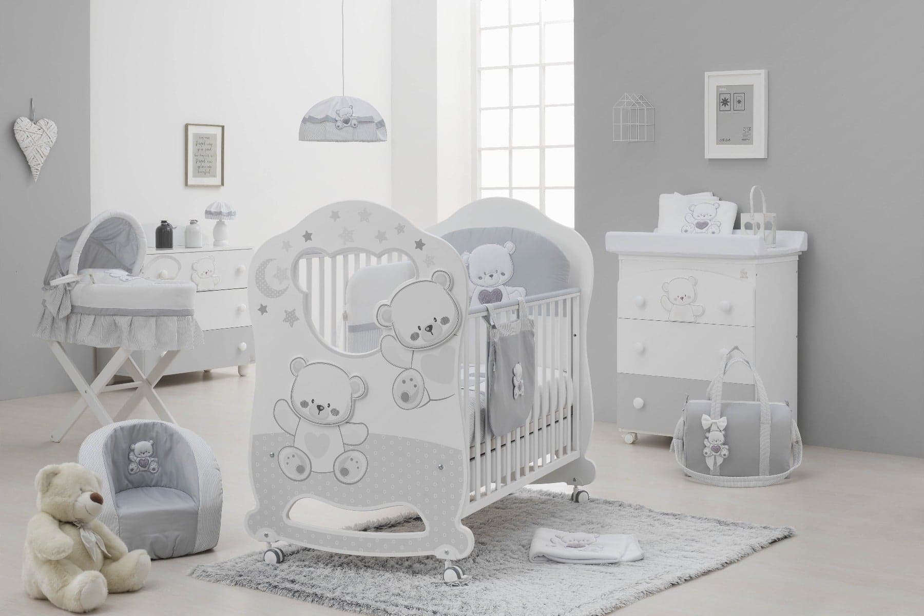Cameretta per Neonato Kit Completo 4 pz Italbaby Oblò Jolie in Lettini con sbarre La Casa Del Bebè - Napoli, commercioVirtuoso.it