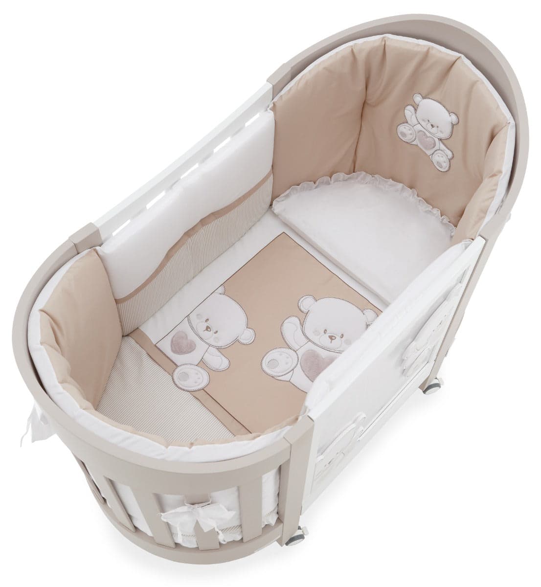 Set Lenzuola Lettino Ovale Italbaby Jolie Ovale 3Pz in Lenzuola da lettino con sbarre La Casa Del Bebè - Napoli, commercioVirtuoso.it