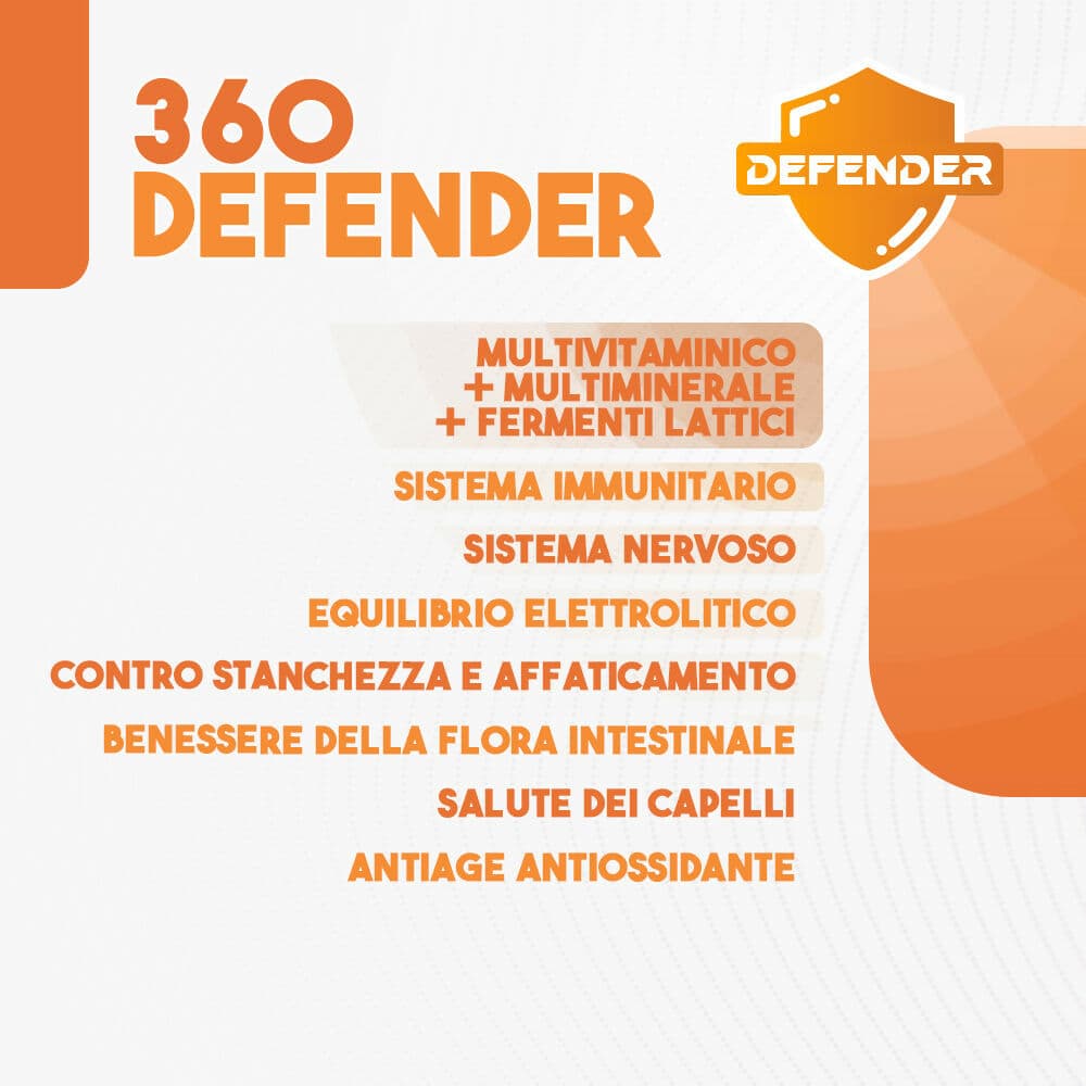 Multivitaminico Multiminerale Con Fermenti Lattici, Vitamina D, Acido Folico E Coenzima Q10 | 360° Defender Integratore Multivitaminico Completo Con 15 Vitamine E 8 Sali Minerali in Multivitamine MyLab Nutrition - Roma, commercioVirtuoso.it