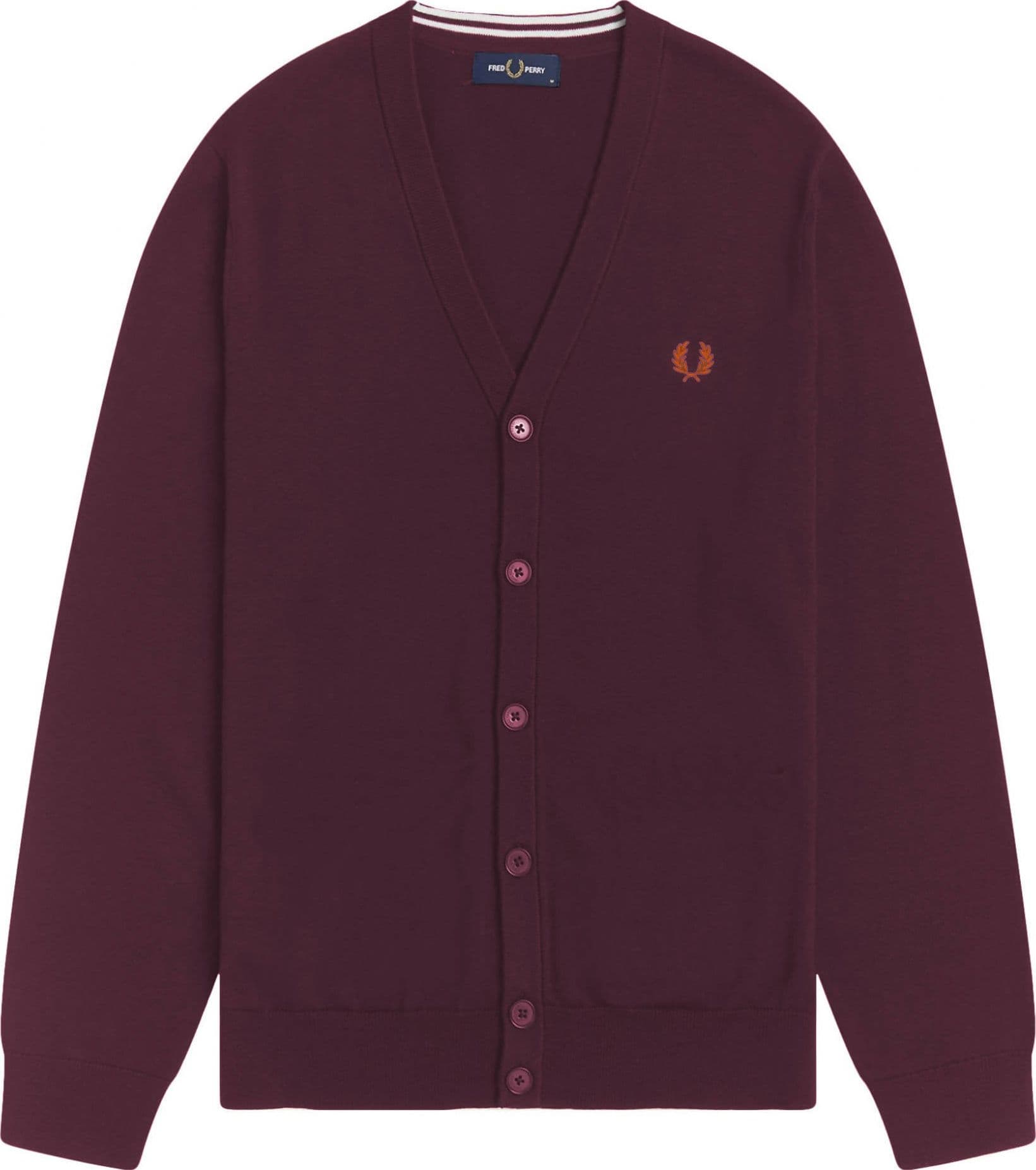 Fred Perry Cardigan Uomo Tinta Unita 100% Cotone Maniche Lunghe Maglione Pullover con Bottoni Logo Ricamato Collo A Scialle in Cardigan Euforia - Bronte, commercioVirtuoso.it