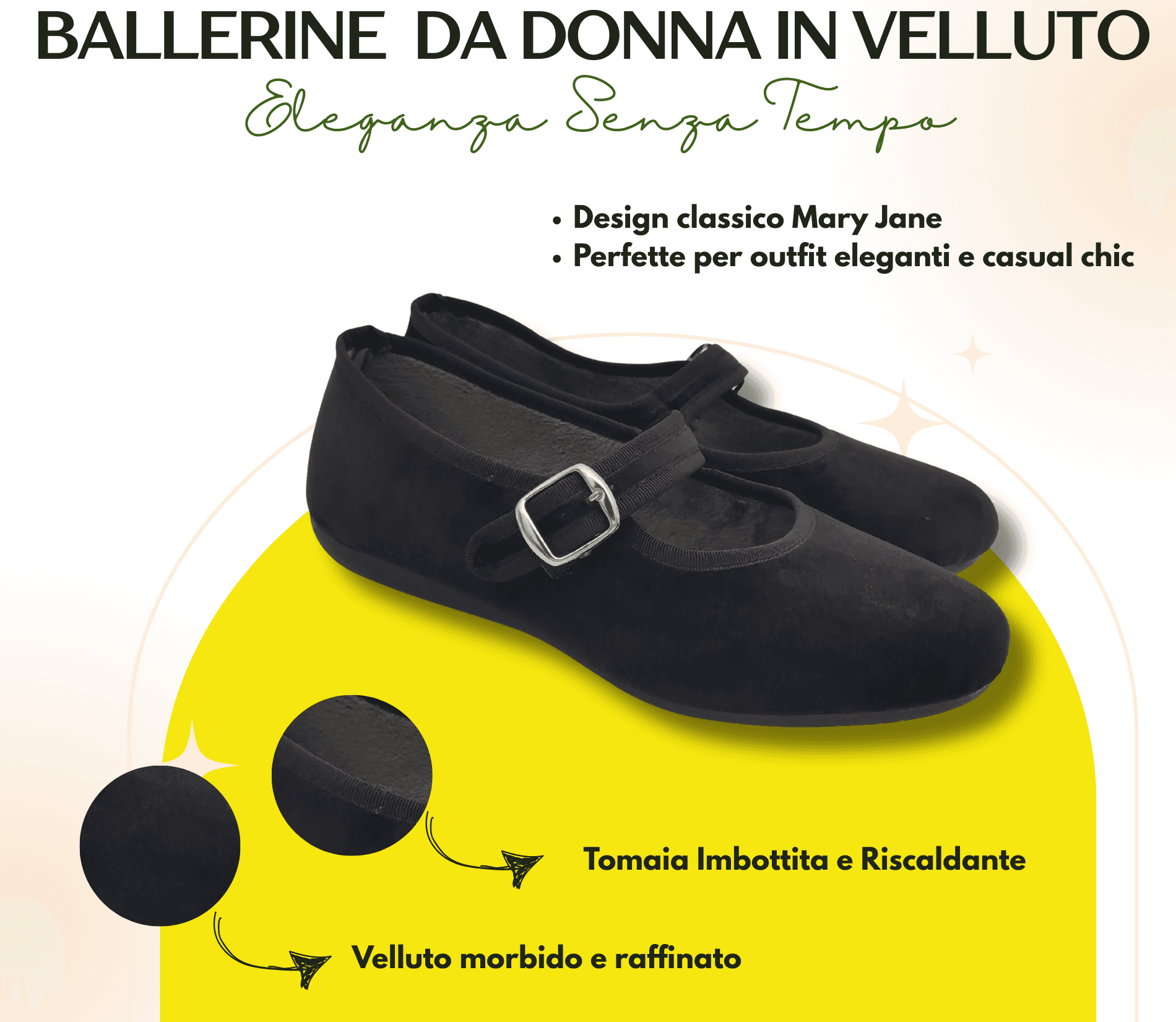Originali Mary Jane, Ballerine Donna da Casa, Eleganti Friulane con Cinturino, Pantofole Basse in Velluto, Produzione Artigianale in Ballerine Primo Calzature - Venezia, commercioVirtuoso.it