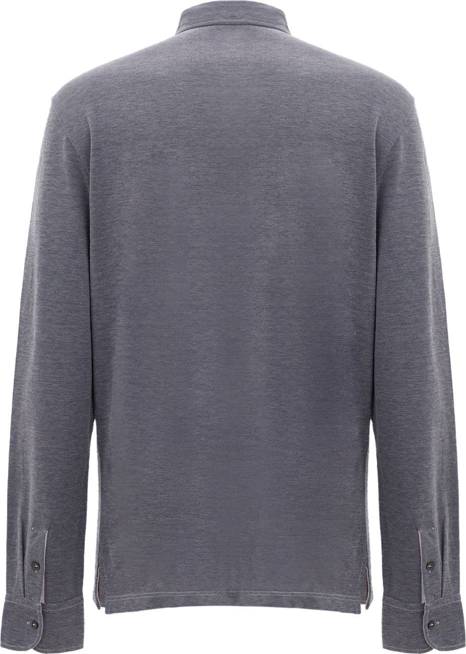 Corneliani Polo Blu a maniche lunghe da uomo in Polo Drestige - Casamassima, commercioVirtuoso.it
