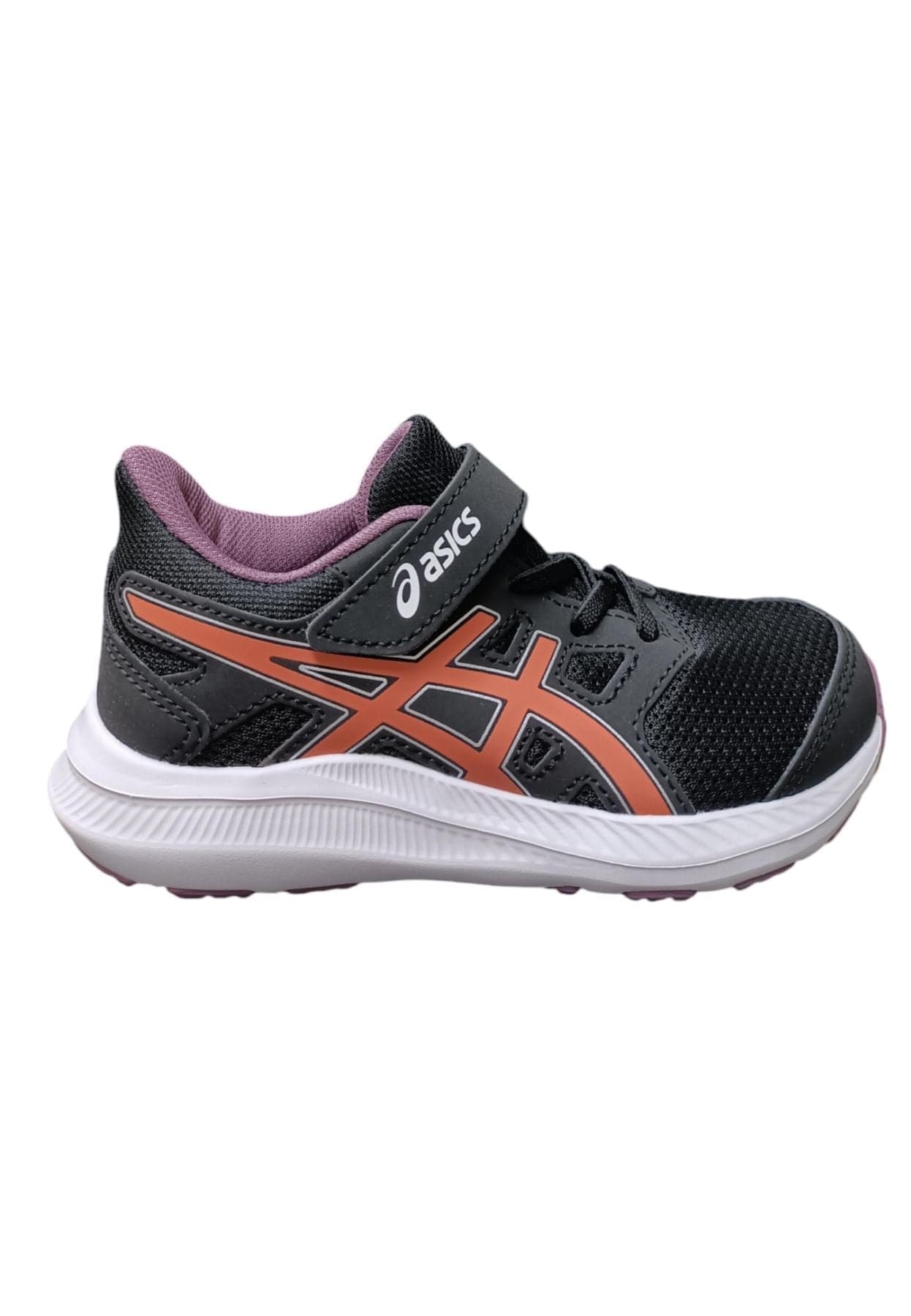 Scarpe sneakers Bambine e ragazze ASICS JOLT  nero-arancione laccio elastico e velcro - 6