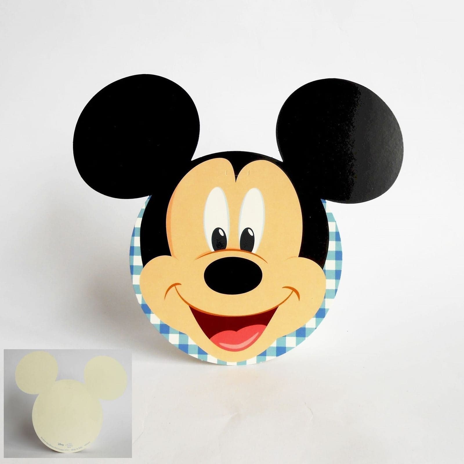 Tag Nascita Bimbo Biglietto invito Disney Topolino Mickey Blu in Inviti The King Luxury - San Marcellino, commercioVirtuoso.it