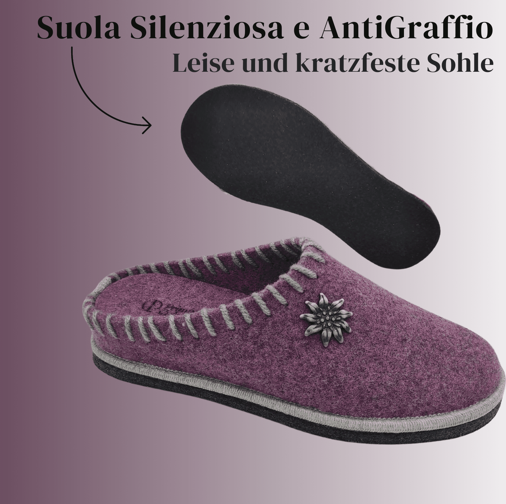Le Originali Tirolesi Ciabatte Donna in Vera Lana Cotta, Pantofole Invernali 100% Made in Italy, Artigianato Ecosostenibil in Ciabatte moda Primo Calzature - Venezia, commercioVirtuoso.it