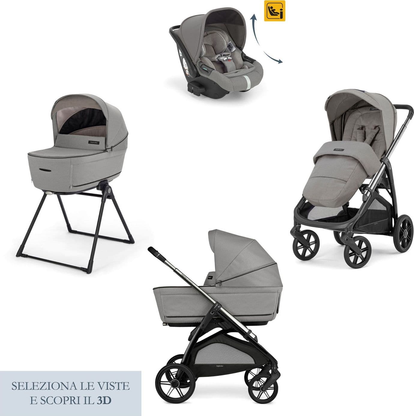 Kit System Quattro Inglesina Aptica Darwin Recline con Borsa Omaggio - 4