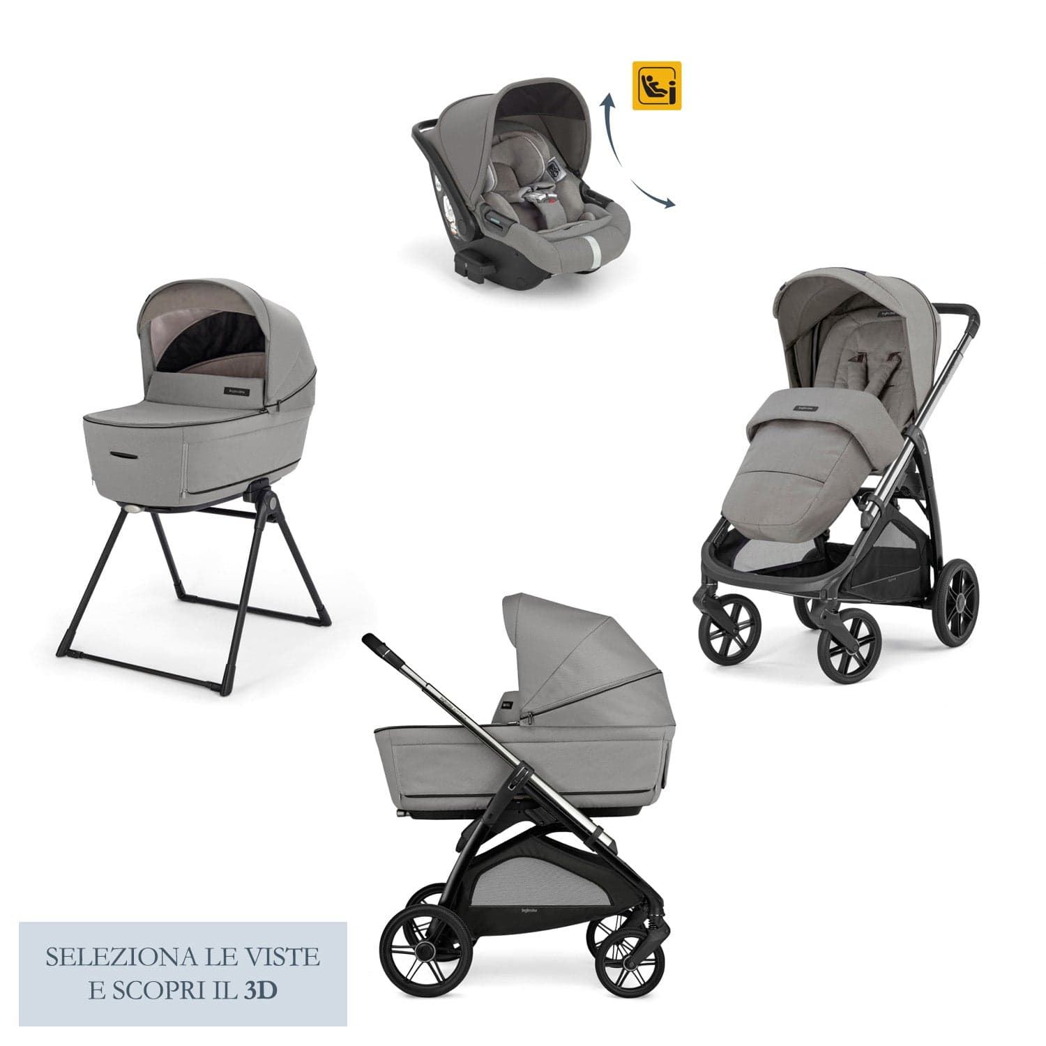 Kit System Quattro Inglesina Aptica Darwin Recline con Borsa Omaggio - 4