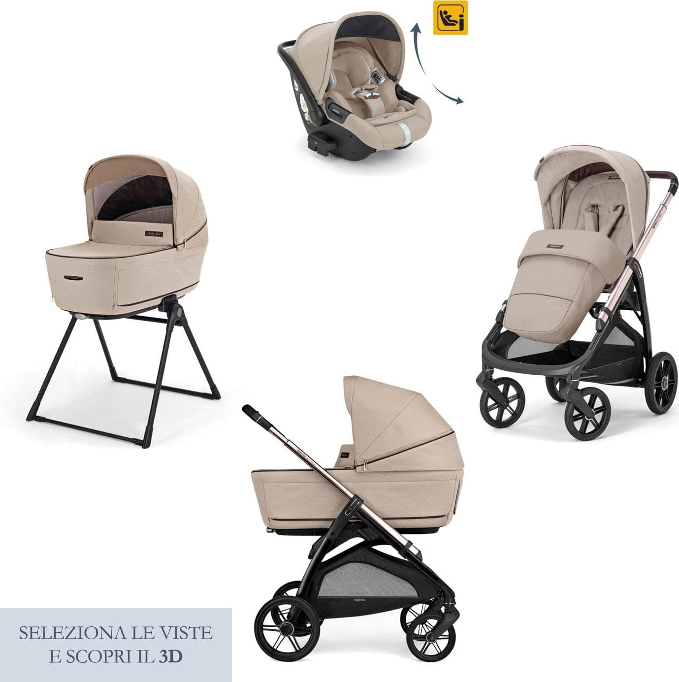 Kit System Quattro Inglesina Aptica Darwin Recline con Borsa Omaggio - 7