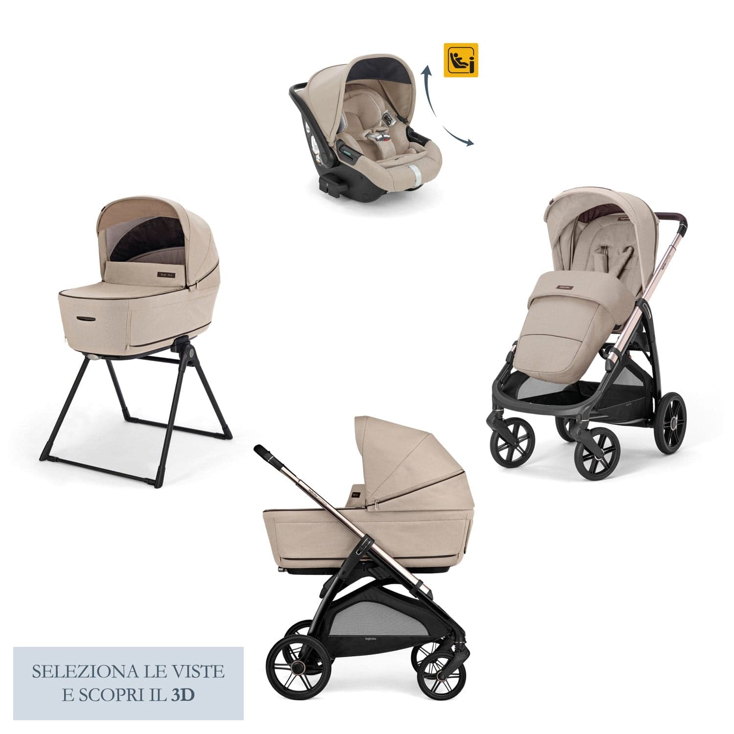 Kit System Quattro Inglesina Aptica Darwin Recline con Borsa Omaggio - 7