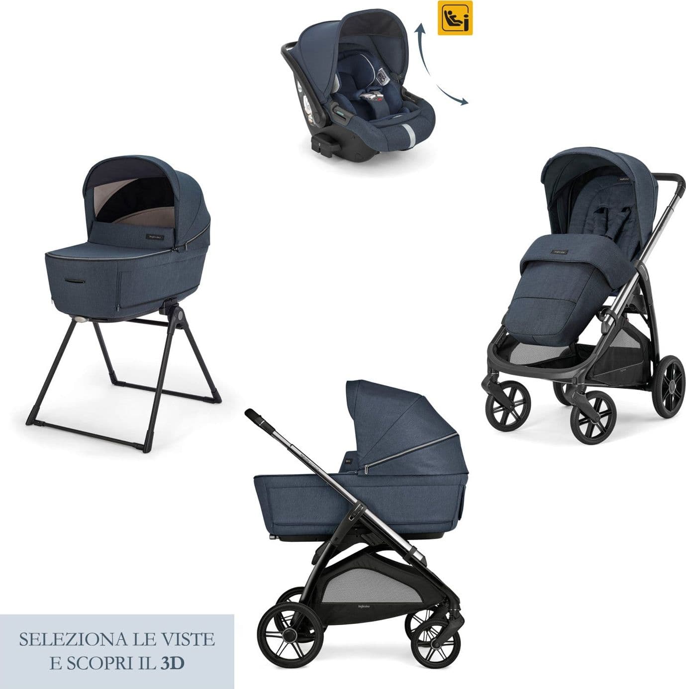 Kit System Quattro Inglesina Aptica Darwin Recline con Borsa Omaggio - 6