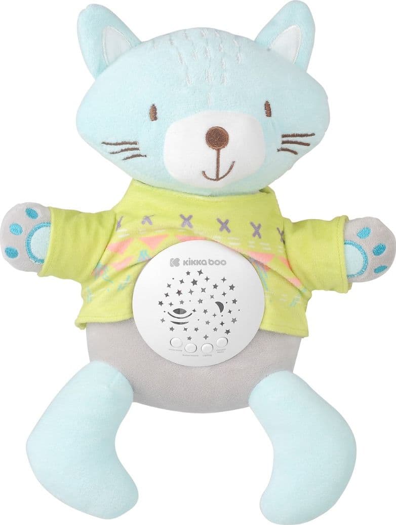Giocattolo Мusicale Rilassante con proiettore Kit the Cat Kikkaboo