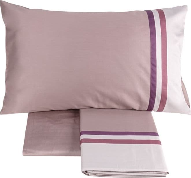 Completo lenzuola kubric 60 matrimoniale in puro cotone 300 tc fazzini