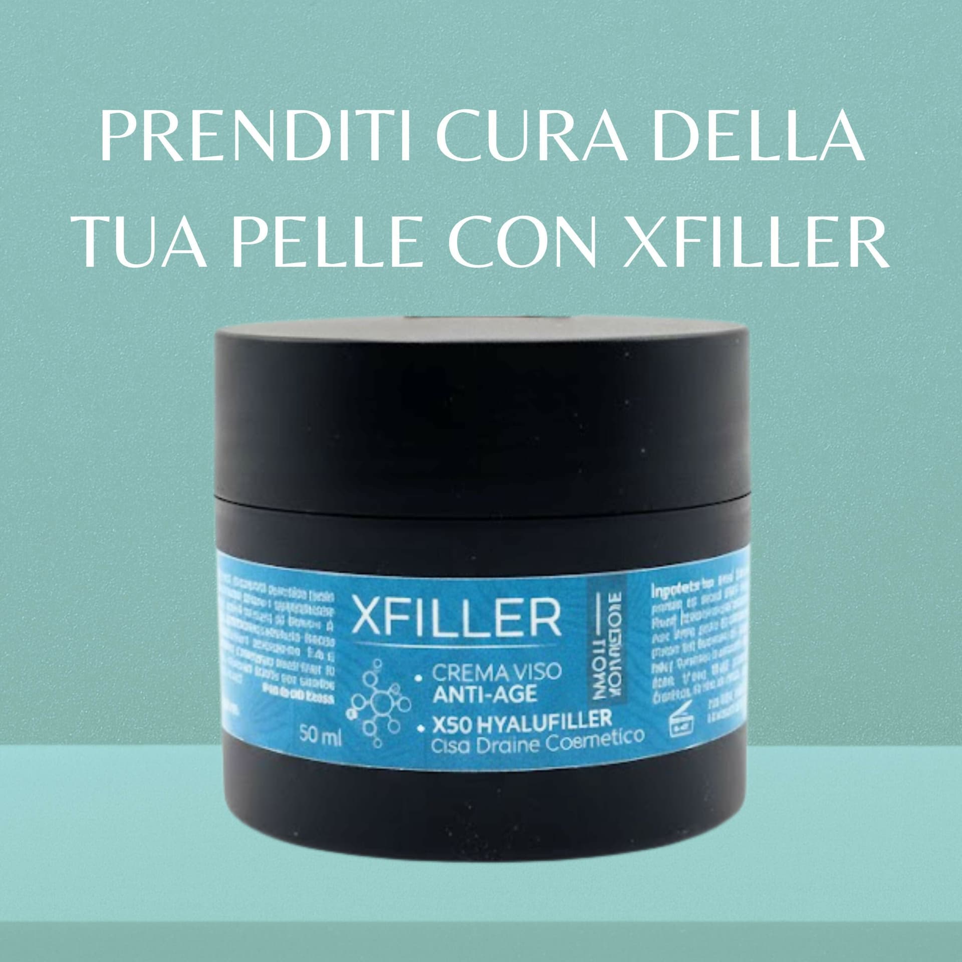 Xfiller - crema antirughe 100% naturale con x50 hyalufiller con drone cosmetico, arricchita con olio di mandorle dolci, burro di karitité, amamelide e olio di cocco pelle più giovane e luminosa 50ml in Trattamenti anti acne e anti macchie BasketGuru Italia - Palermo, commercioVirtuoso.it