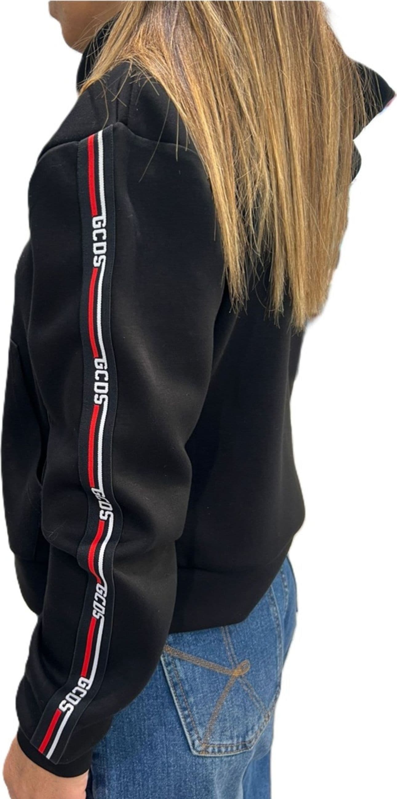 GCDS FELPA LOGO TAPE SCOUBA HOODIE da donna in Felpe con cappuccio Drestige - Casamassima, commercioVirtuoso.it