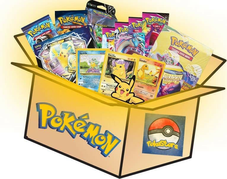 Mystery box scatola sorpresa carte pokèmon gx proxy per gioco scambio collezione card in italiano