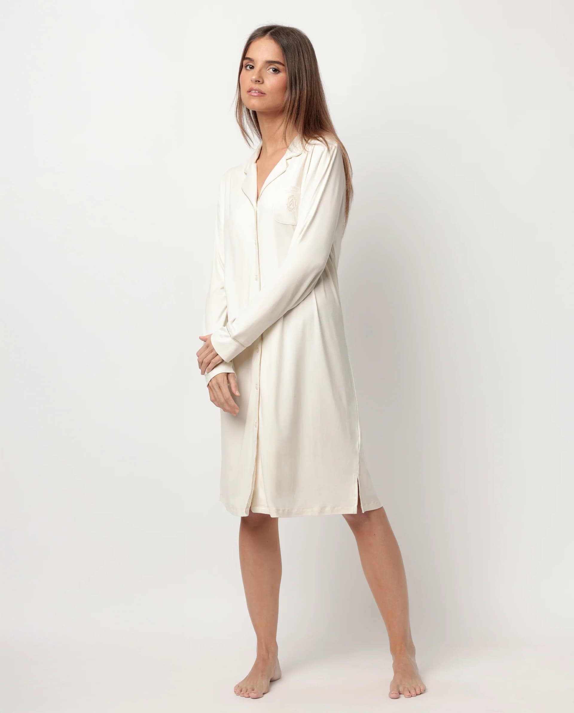 Camicia da Notte Donna Admas Classic – Invernale, Aperta, in Caldo Cotone in Camicie da notte The King Luxury - San Marcellino, commercioVirtuoso.it
