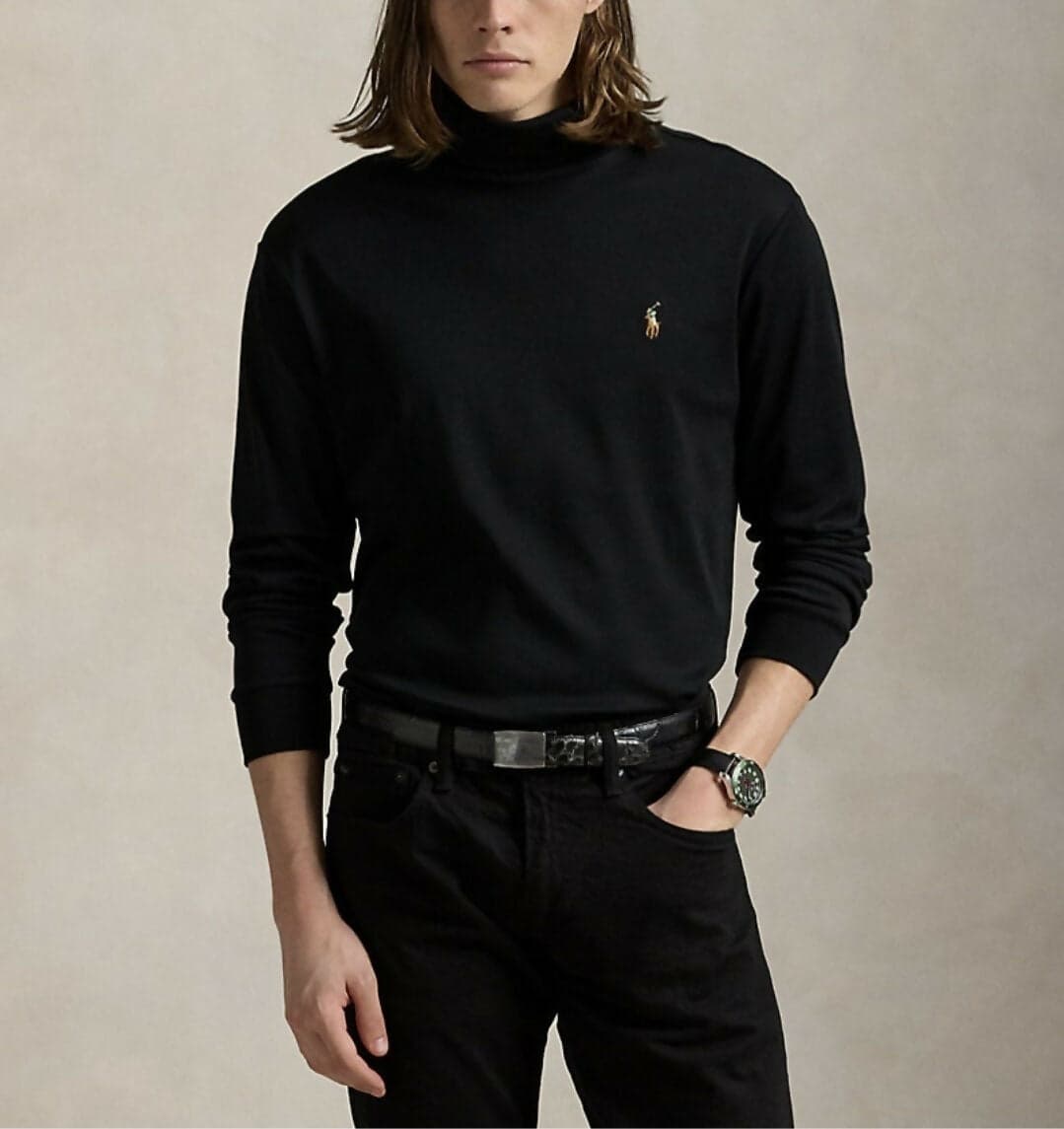 Polo Ralph Lauren Dolcevita Uomo in cotone SOFT COTTON ROLL NECK - Maglietta a manica lunga in Pullover senza maniche e gilet fatti a maglia Euforia - Bronte, commercioVirtuoso.it