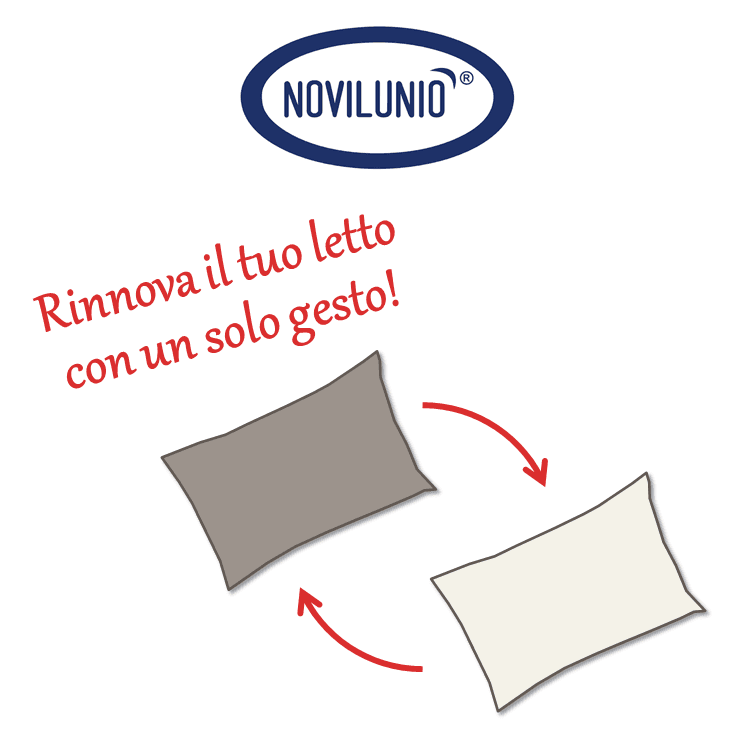 Set 2 federe coppia di federe bifaccia doubleface stampa digitale 100% cotone Made in Italy FIORELLINI/PANNA in Federe Vanita di raso - Sesto San Giovanni, commercioVirtuoso.it
