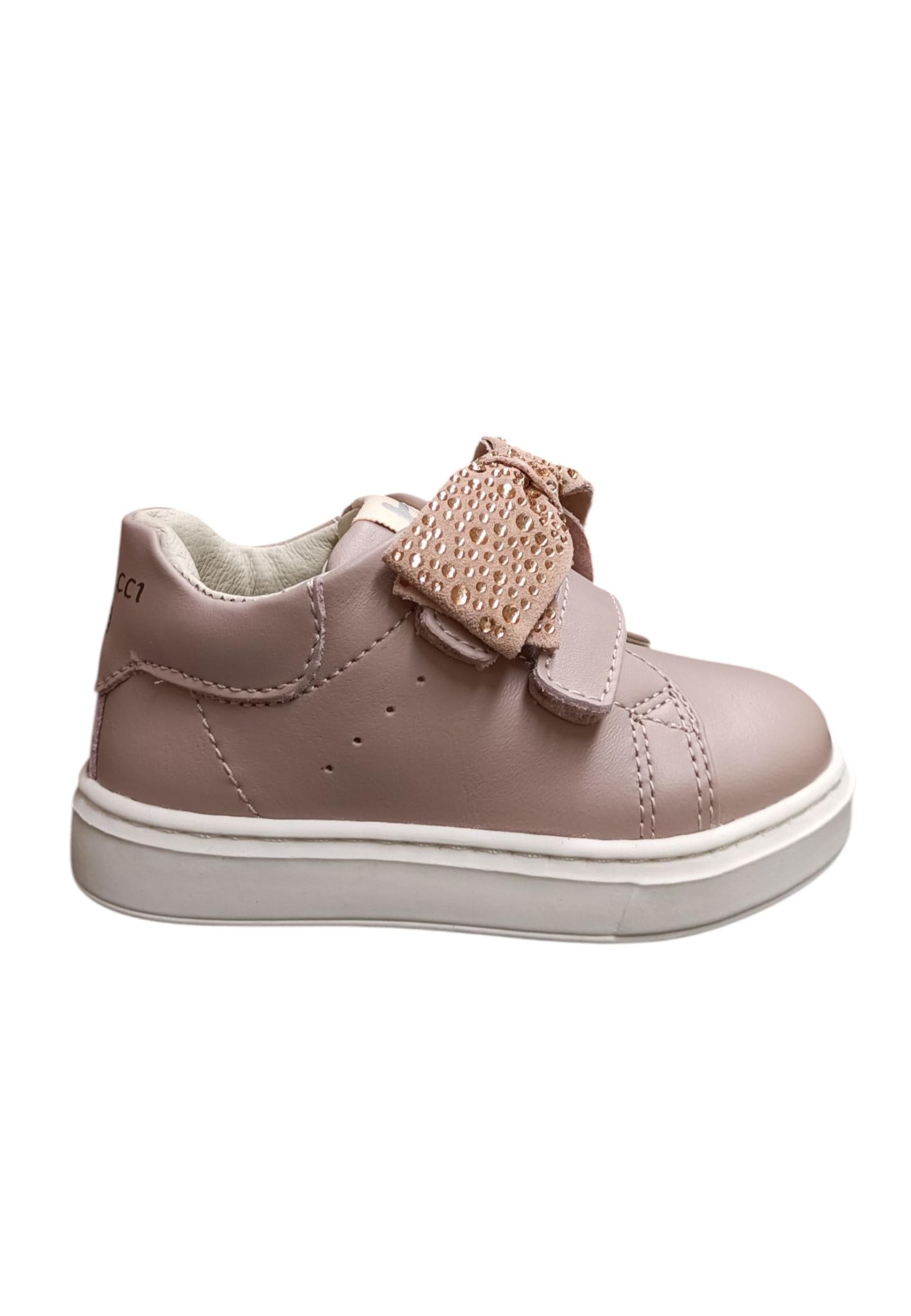 Sneakers primi passi bambina Balducci Cita cipria pelle - Dolcezza e sicurezza con chiusura velcro - 6