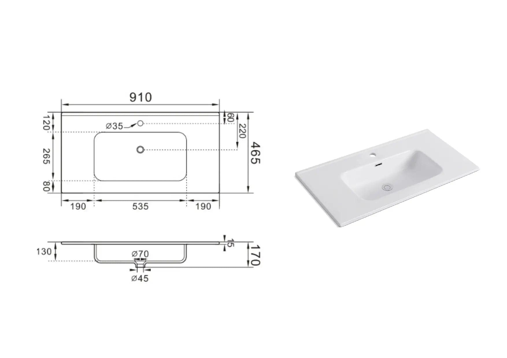 Mobile Bagno Sospeso 90 cm - Zefira in Mobiletti con lavabo Shopbagno.it - Roma, commercioVirtuoso.it