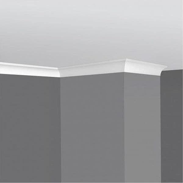 €0,76ml *** STOCK *** Pacco da 144ml di cornice decorativa in polistirene compatto XPS 50X50x2000 A7 Eternal Parquet