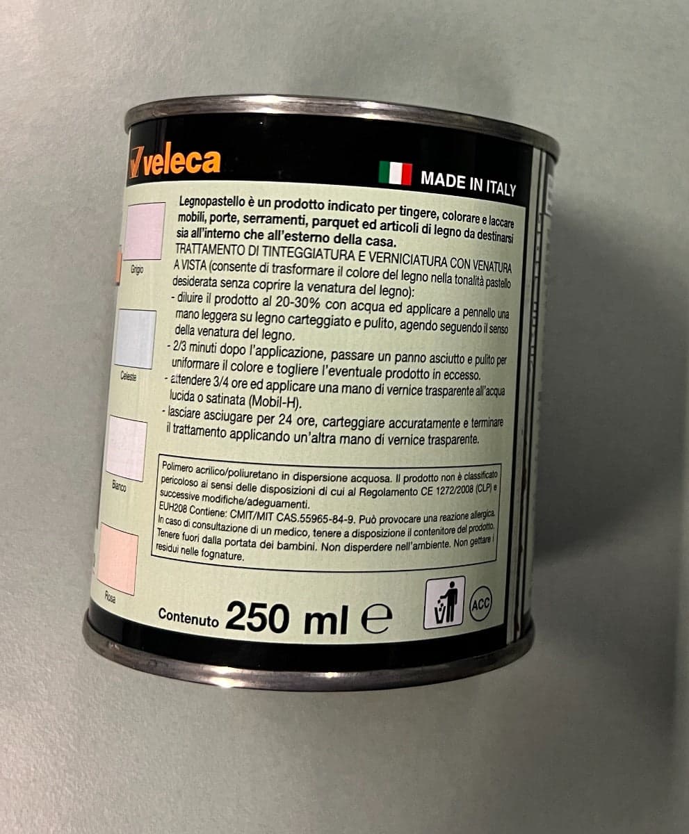 VELECA - LEGNOPASTELLO TINTA PASTELLO PER LEGNO ROSA 250 ML in Pittura colorante Stockdoc - Terni, commercioVirtuoso.it