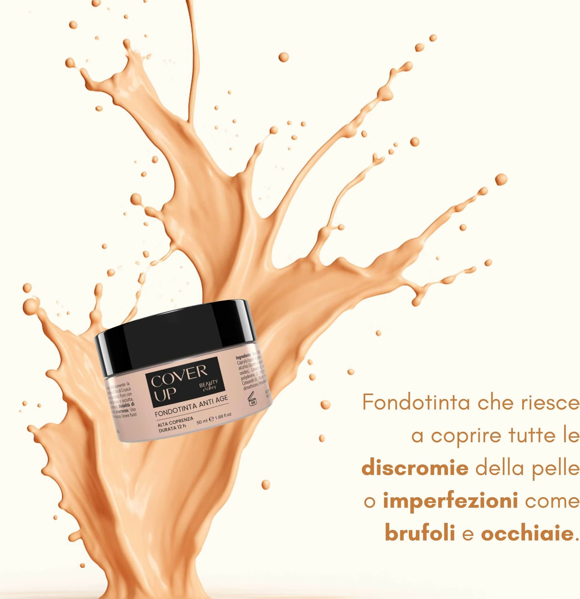 CoverUp Makeup – Fondotinta Antiage Water Resistant 50ml – Lunga Tenuta con Acido Ialuronico ed Emollienti Naturali – Idratante e Levigante – AlohaLabs in Fondotinta BasketGuru Italia - Palermo, commercioVirtuoso.it