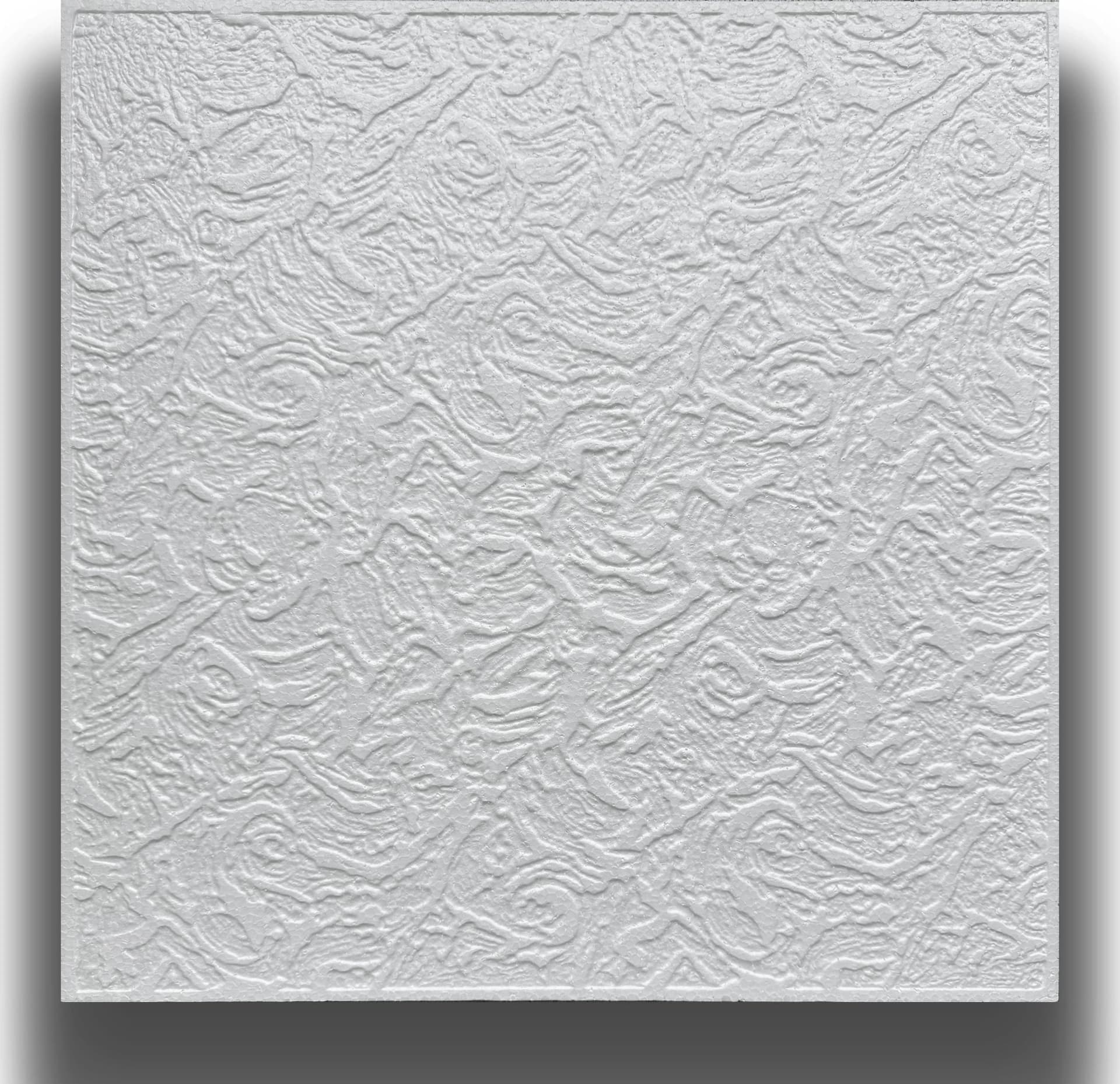 10 o 20mq (40 oppure 80 pezzi) di pannello decorativo a soffitto in polistirene compatto 50x50cm (spess. 1cm) LIZBONA - 4