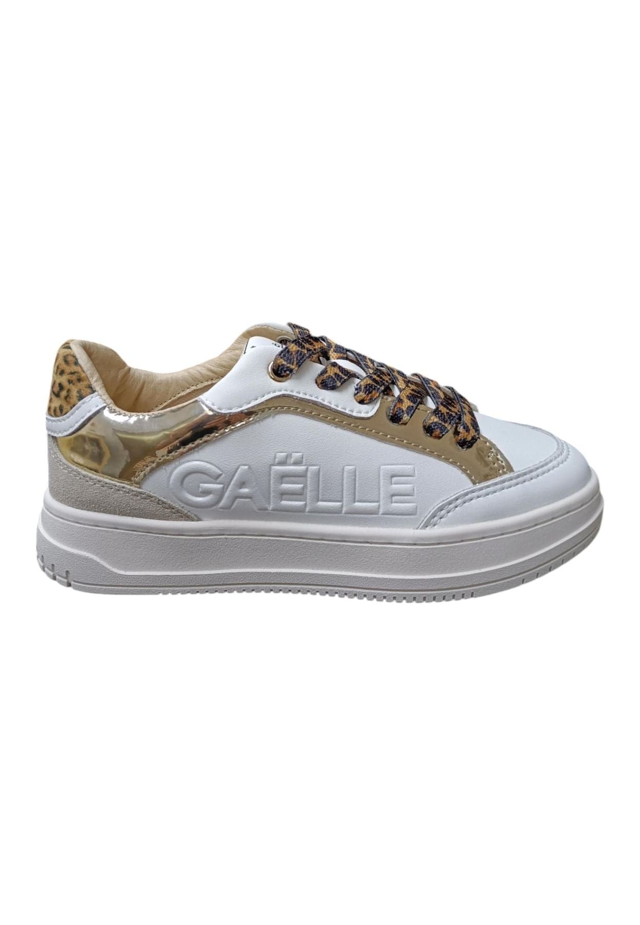 Scarpe sneakers Bambine e ragazze gaelle ZOE bianco-beige-maculato laccio - 6