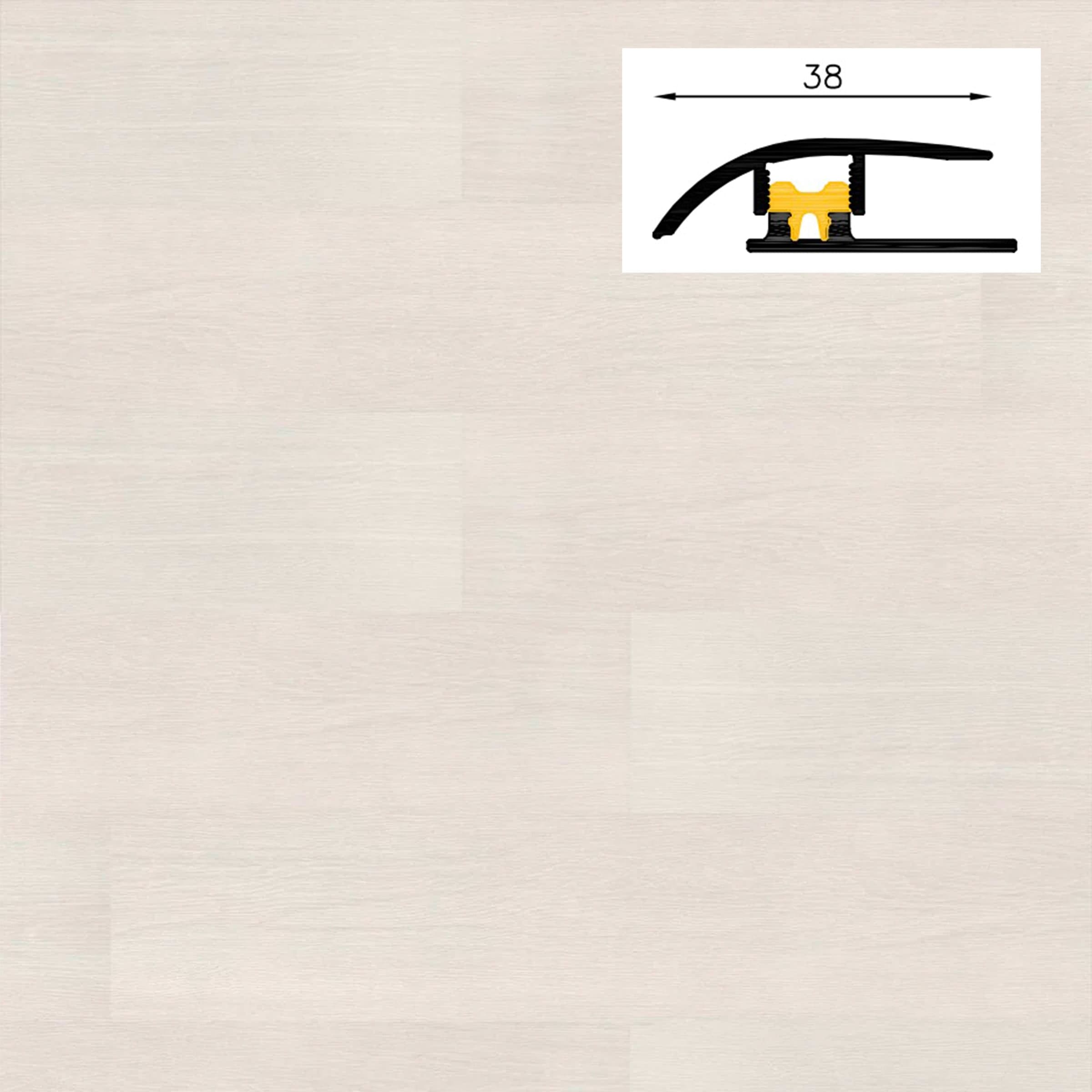 Barra da 90cm di PROFILO GIUNTO in Alluminio Gamma Laminati - Piatto o a discesa (base+coperchio) - 31