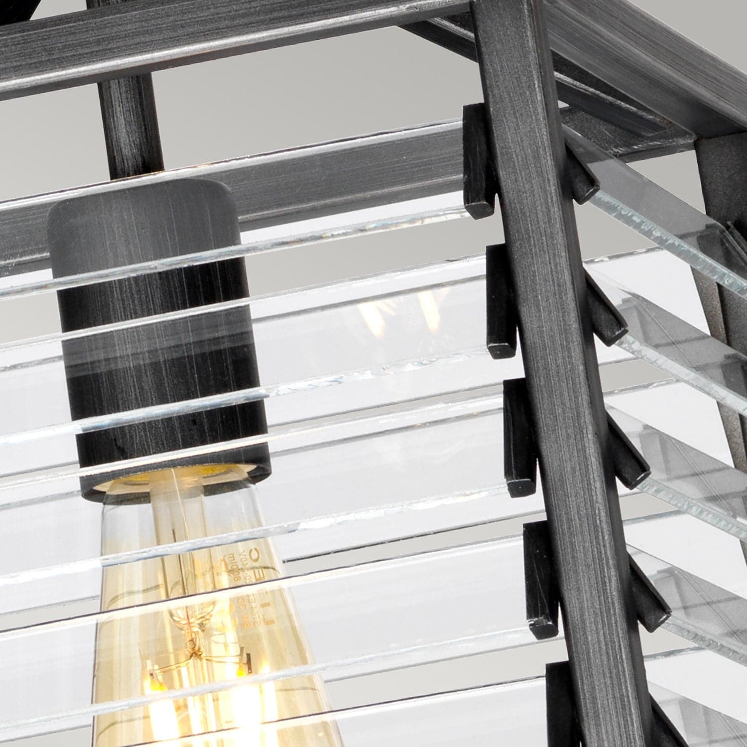 Sospensione Industrial Nordica Louvre Acciaio Canna Di Fucile Vetro 1 Luce E27 in Lampade a sospensione LuceArt - Montecorvino Pugliano, commercioVirtuoso.it