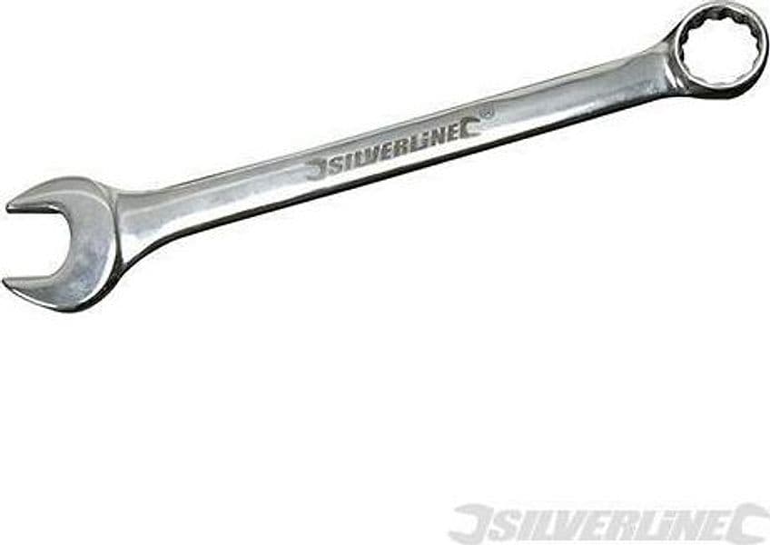 Chiave a combinazione Silverline in acciaio cromo vanadio da 6 a 32 mm – 10 mm – argentato
